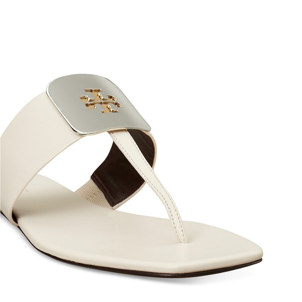 Tory Burch Women's Georgia Slip On Thong Sandals
White Sandals with Gold Accent - Picture 2 of 4